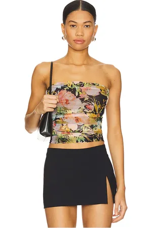 MORE TO COME Everly Strapless Top in Pink,Black. Size M, S, XS.