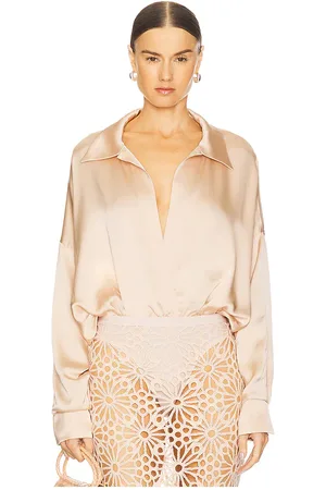 Norma Kamali Oversized Boyfriend Shirt Bodysuit in . Size M, S, XS.