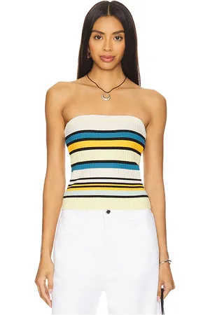 Solid The Bria Top in Yellow,Blue. Size XL, XS.