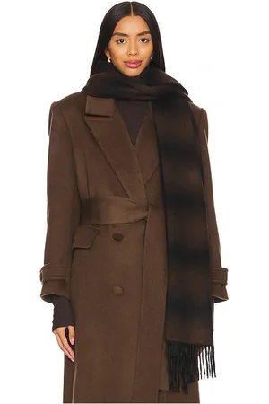Vince Cashmere Double Face Shadow Plaid Scarf in .