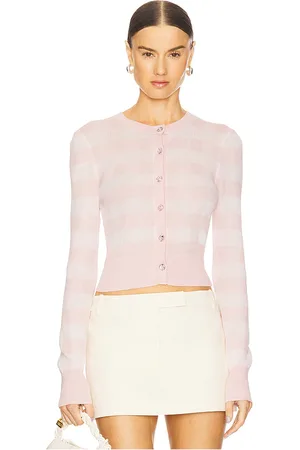 For Love & Lemons Gingham Knit Cardigan in . Size S, XL, XS.