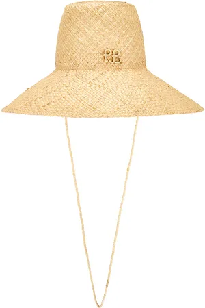 Ruslan Baginskiy Monogram-Embellished Wide Brim Hat in . Size S.