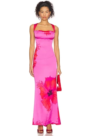 GOOD AMERICAN Satin Lace Up Maxi Dress in . Size XXXL.