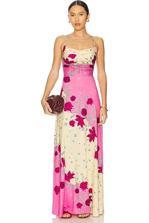 Agua Bendita X REVOLVE Arista Maxi Dress in Pink,Cream. Size M, S, XS.