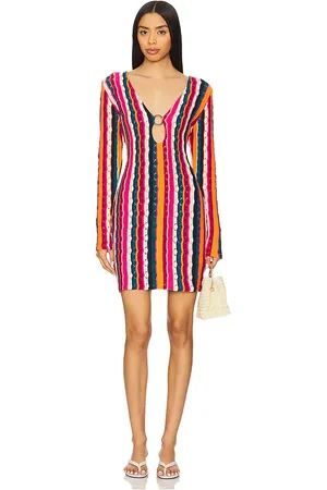 Agua Bendita X REVOLVE Cordelia Mini Dress in Fuchsia,Orange. Size M, S, XS.