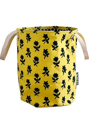 Dusen Dusen Marigold Canvas Laundry Hamper in .
