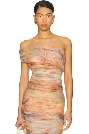 RONNY KOBO X REVOLVE Verna Top in Orange,Neutral. Size M, S, XS.