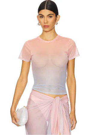 GOOD AMERICAN Mesh Baby Tee in . Size M, S, XS.