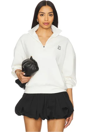 PORT DE BRAS Signature Half Zip Sweatshirt in . Size M, S, XL, XS.