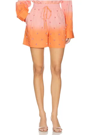 Essentiel Antwerp Hichigan Embellished Short in Rose,Orange. Size 34, 36, 40.