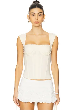 WeWoreWhat Ruched Cup Corset in . Size 00, 2, 4, 6.