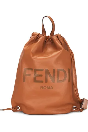 SIEDRES Fendi Logo Embossed Drawstring Backpack in .
