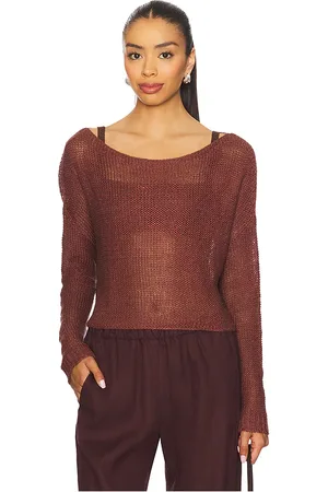 ENZA COSTA Linen Open Knit Bateau Sweater in . Size M, S.