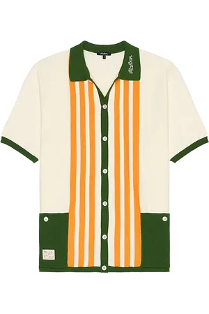 Malbon Golf Gabbiano Knit Button Up Shirt in . Size M, S, XL/1X.