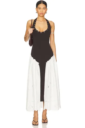SIEDRES Ursula Dress in Brown,White. Size M, S, XS, XXS.