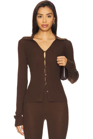 EAVES Bailee Rib Cardigan in . Size M, S, XL, XS, XXS.