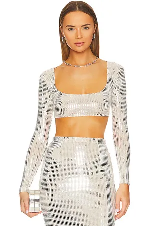 Ilkyaz Ozel Sirena Long Sleeve Crop Top in . Size 36/S, 38/M.