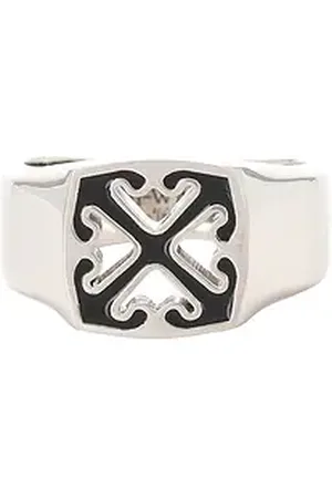 OFF-WHITE Enamel Arrow Ring in . Size 66.
