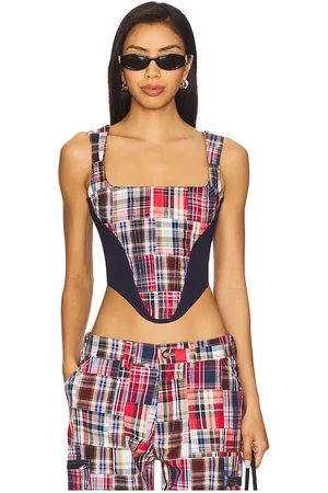 DANIELLE GUIZIO Mina Patchwork Corset in . Size M, S, XS, XXS.