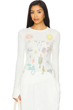 LAUREN MOSHI Mckinley Dessert Vibes Fitted Thermal Top in . Size M, S, XL, XS.