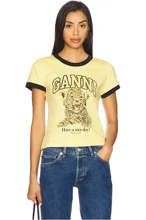 Ganni X Revolve Basic Jersey Baby Tiger Relaxed T- Shirt in . Size M, S, XL, XS.