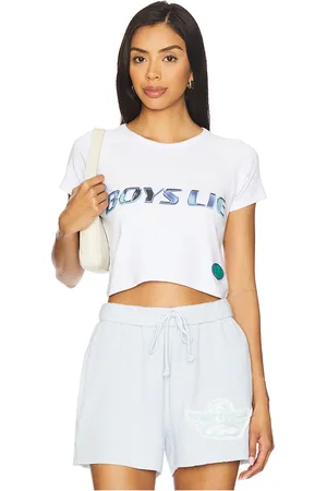 Boys Lie Gotta Jet All Yours Crop Tee in . Size M, S, XL/1X, XS.