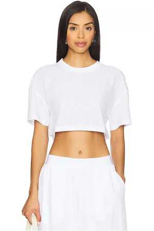 alo Mesh Cropped Mirage Tee in . Size M, S, XS.