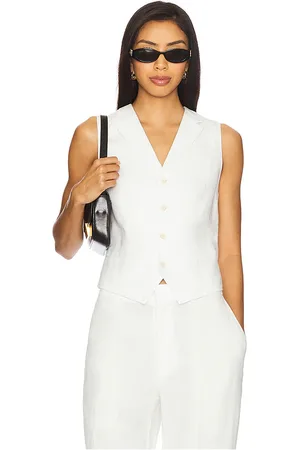 Ralph Lauren Linen Pauline Vest in . Size 00, 2, 4, 8.