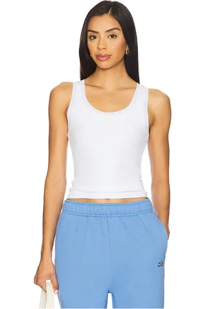 alo Ribbed Mesh Secret Tank Top in . Size M, S, XS.