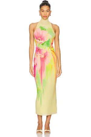 AFRM Olimpia Dress in Yellow,Pink. Size L, M, S, XL, XS, XXL.