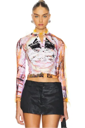 Diesel Printed Long Sleeve Button Top in . Size XS.