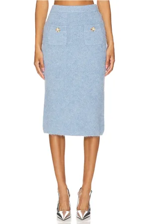 Self-Portrait Soft Knit Midi Skirt in . Size S.