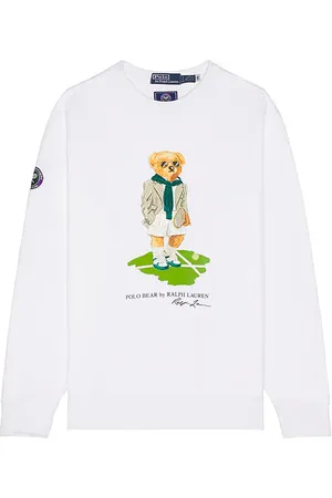 Ralph Lauren Wimbledon Novelty Bear Crewneck Sweatshirt in . Size M, S, XL/1X.