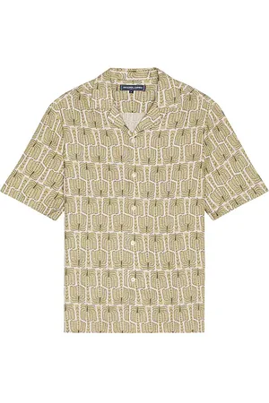 Frescobol Carioca Roberto Palmeira Printed Linen Shirt in . Size M, S, XL/1X.