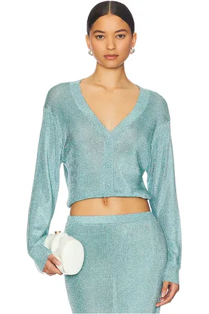 SER.O.YA Moni Metallic Cardigan Top in . Size M, S, XL, XS, XXS.