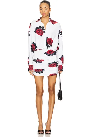 Norma Kamali Boyfriend Neck Mini Dress in . Size M, S, XL, XS, XXS.