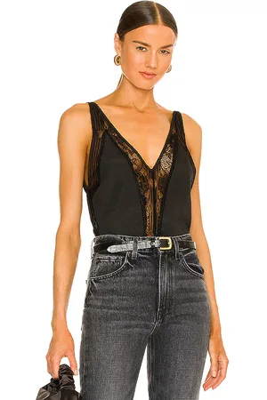 superdown Sharone Lace Satin Bodysuit in . Size M, S, XL, XS, XXS.