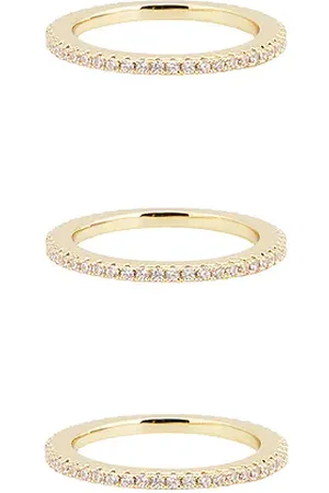 Luv AJ The Classic Pave Bands Set in . Size 6, 7, 8.