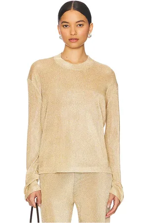 SER.O.YA Hana Metallic Knit Top in . Size M, S, XL, XS, XXS.