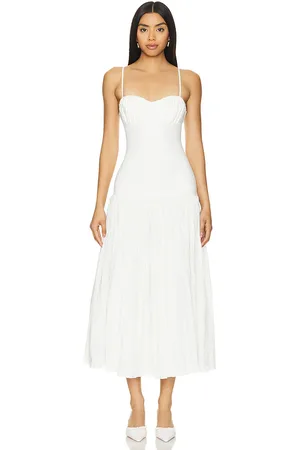 Nicholas Salem Drop Waist Broomstick Midi Dress in . Size 8.