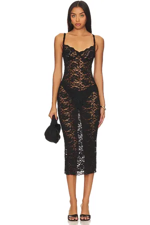 superdown Nada Sheer Dress in . Size L, S, XL, XS, XXS.
