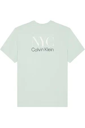 Calvin Klein Embroidered Nyc Back Crewneck Tee in . Size M, S, XL/1X.