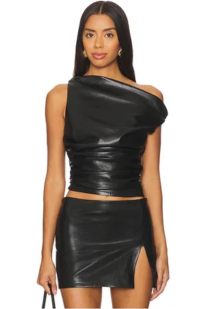 Lovers And Friends Noa Faux Leather Top in . Size S.