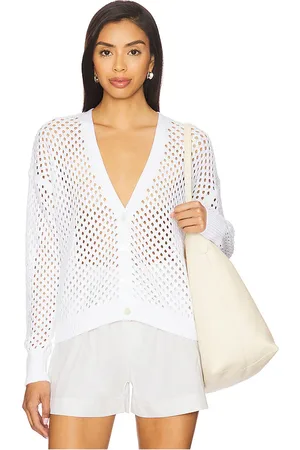 AUTUMN CASHMERE Solid Mesh Cardigan in . Size M, S, XS.