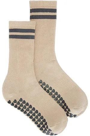 WellBeing + BeingWell Striped Tube Grip Sock in .