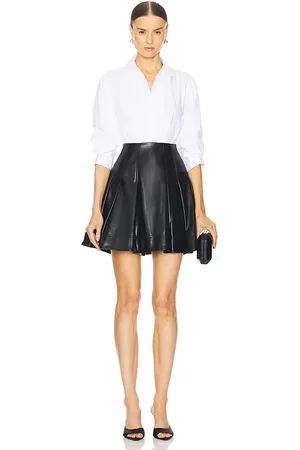 Simkhai Padma Poplin Combo Mini Dress in . Size 4.