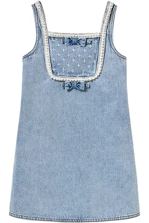 Self-Portrait Kids Denim Dress in . Size 5/6T.