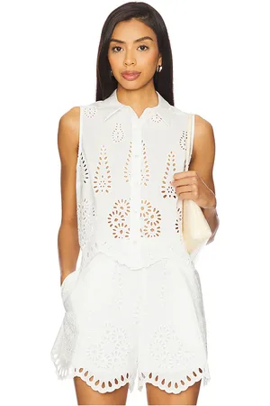 Hevron Katja Top in Eyelet in . Size M, S, XL.