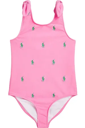 Ralph Lauren Kids Pony Schiffli One Piece Swimsuit in . Size 3, 4, 5, 6.