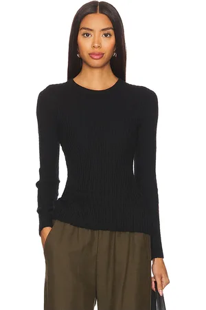 ENZA COSTA Cashmere Cotton Pointelle Long Sleeve Crew in . Size XS.